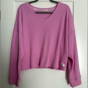 Calvin Klein Pink Ribbed Performance Top